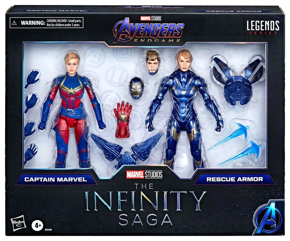 Avengers: Endgame Marvel Legends Figurina de acțiune 2021 Captain Marvel & Rescue Armor 15 cm poza produsului