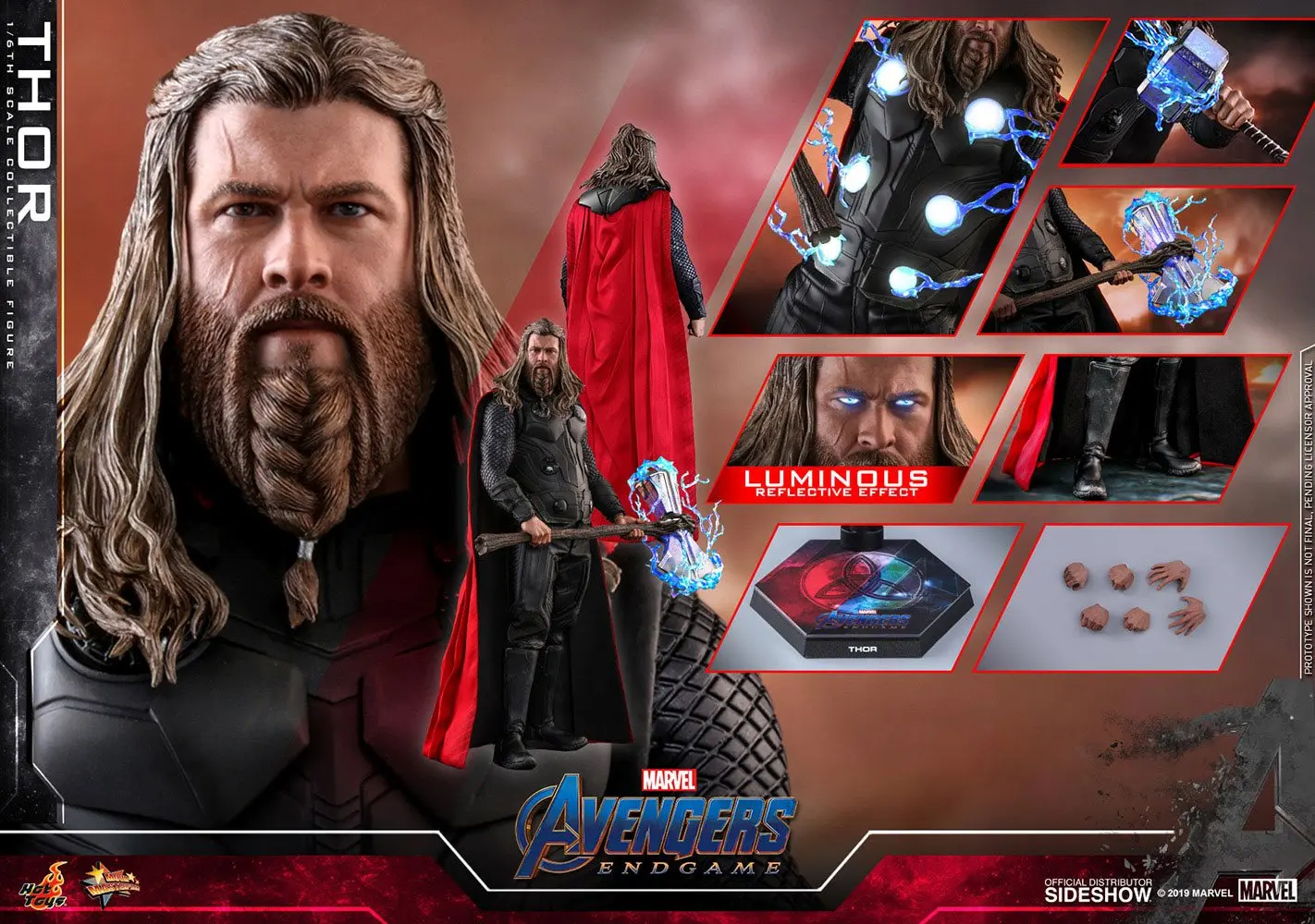 Avengers: Endgame Movie Masterpiece figurina de actiune 1/6 Thor 32 cm poza produsului