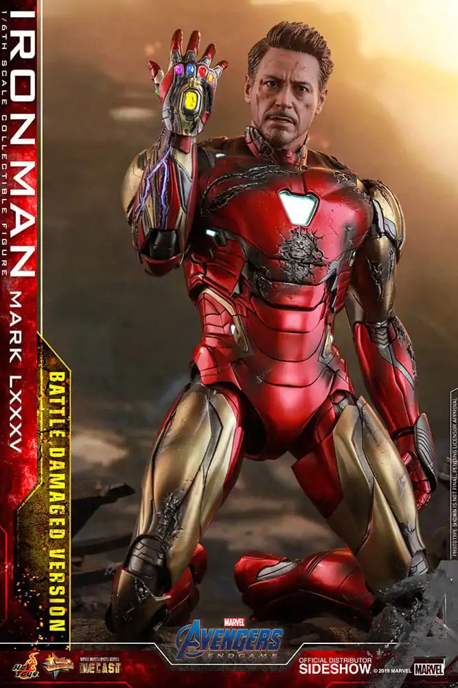 Avengers: Endgame Movie Masterpiece Diecast Figurina de actiune 1/6 Iron Man Mark LXXXV (Battle Damaged Version) Special Edition 32 cm poza produsului