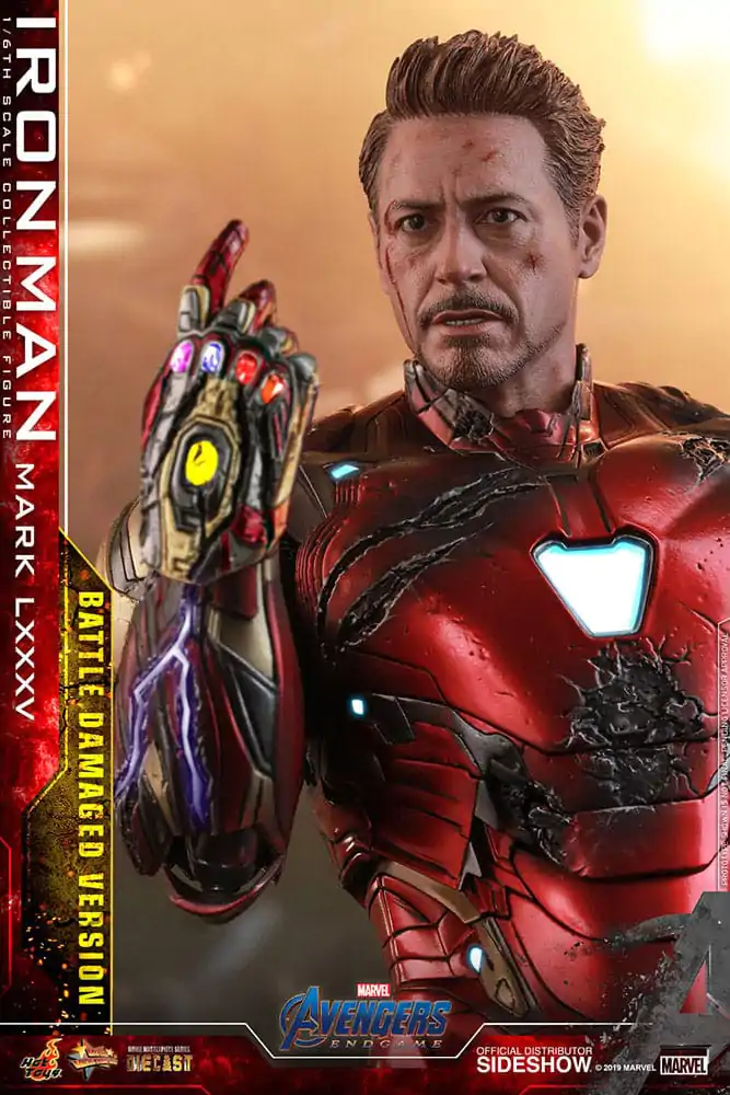 Avengers: Endgame Movie Masterpiece Diecast Figurina de actiune 1/6 Iron Man Mark LXXXV (Battle Damaged Version) Special Edition 32 cm poza produsului