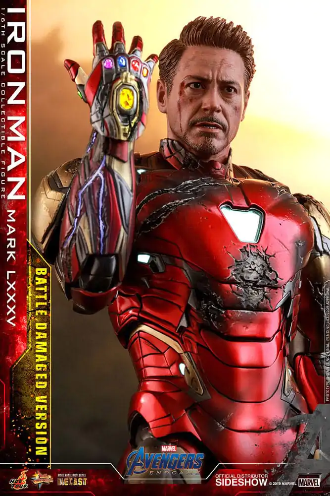 Avengers: Endgame Movie Masterpiece Diecast Figurina de actiune 1/6 Iron Man Mark LXXXV (Battle Damaged Version) Special Edition 32 cm poza produsului
