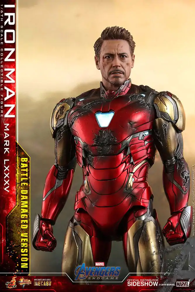 Avengers: Endgame Movie Masterpiece Diecast Figurina de actiune 1/6 Iron Man Mark LXXXV (Battle Damaged Version) Special Edition 32 cm poza produsului