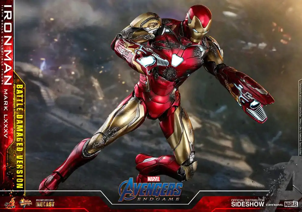 Avengers: Endgame Movie Masterpiece Diecast Figurina de actiune 1/6 Iron Man Mark LXXXV (Battle Damaged Version) Special Edition 32 cm poza produsului
