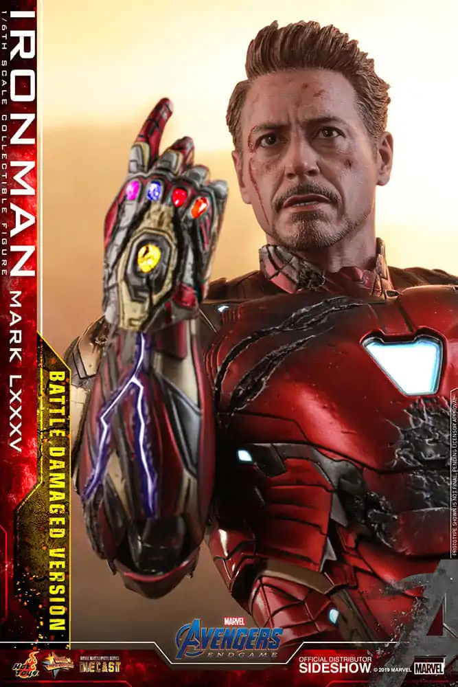 Avengers: Endgame Movie Masterpiece Diecast Figurina de actiune 1/6 Iron Man Mark LXXXV (Battle Damaged Version) Special Edition 32 cm poza produsului