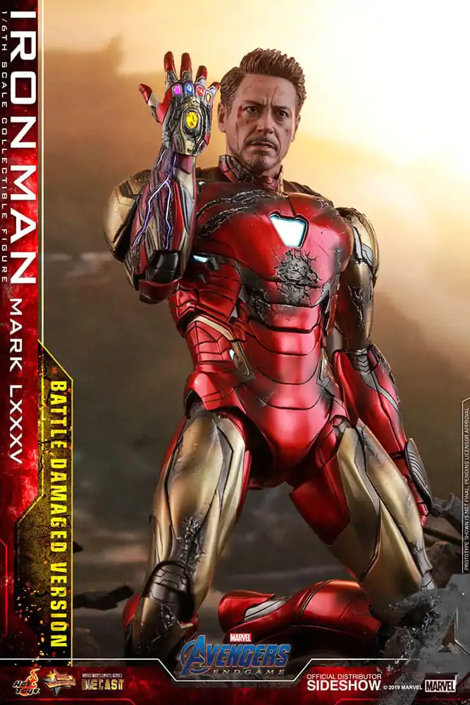 Avengers: Endgame Movie Masterpiece Diecast Figurina de actiune 1/6 Iron Man Mark LXXXV (Battle Damaged Version) Special Edition 32 cm poza produsului
