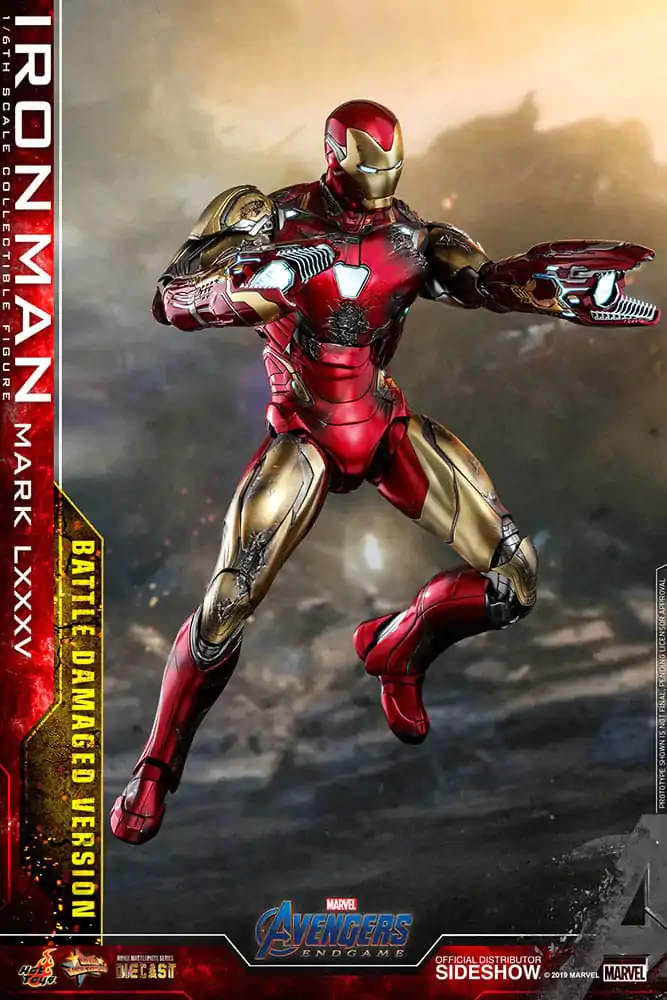 Avengers: Endgame Movie Masterpiece Diecast Figurina de actiune 1/6 Iron Man Mark LXXXV (Battle Damaged Version) Special Edition 32 cm poza produsului