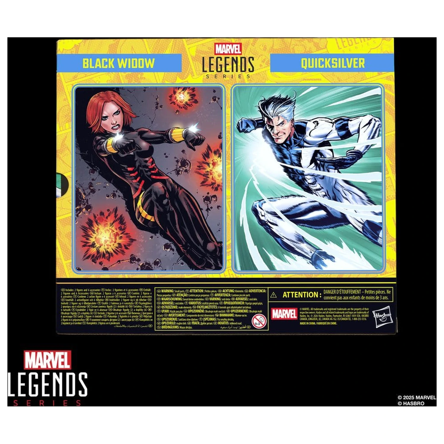 Avengers Marvel Legends Figurina de actiune pachet 2 Black Widow & Quicksilver 15 cm poza produsului