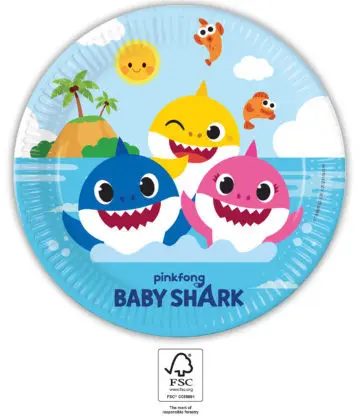 Baby Shark Next Generation Farfurii de hârtie 8 buc 23 cm FSC poza produsului