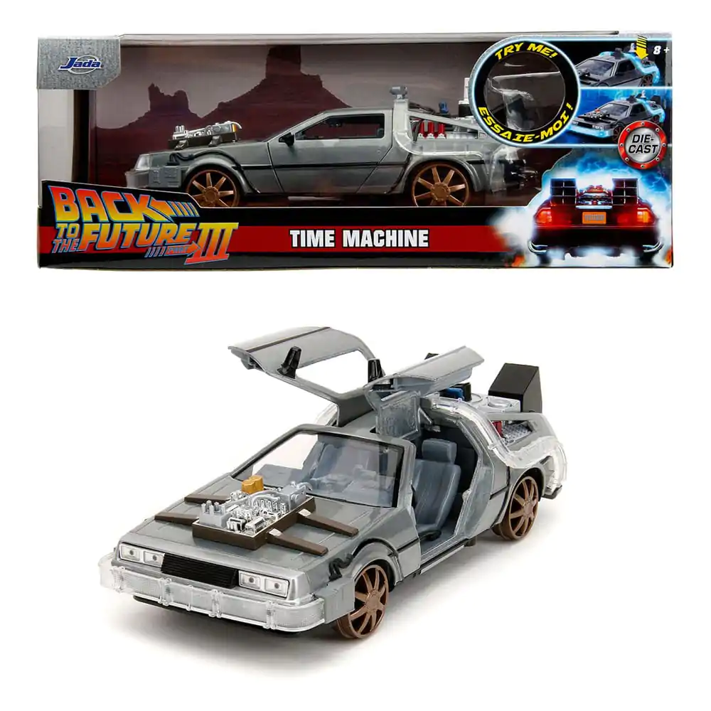 Back to the Future 3 Model turnat sub presiune 1/24 Model Mașină a Timpului 4 poza produsului