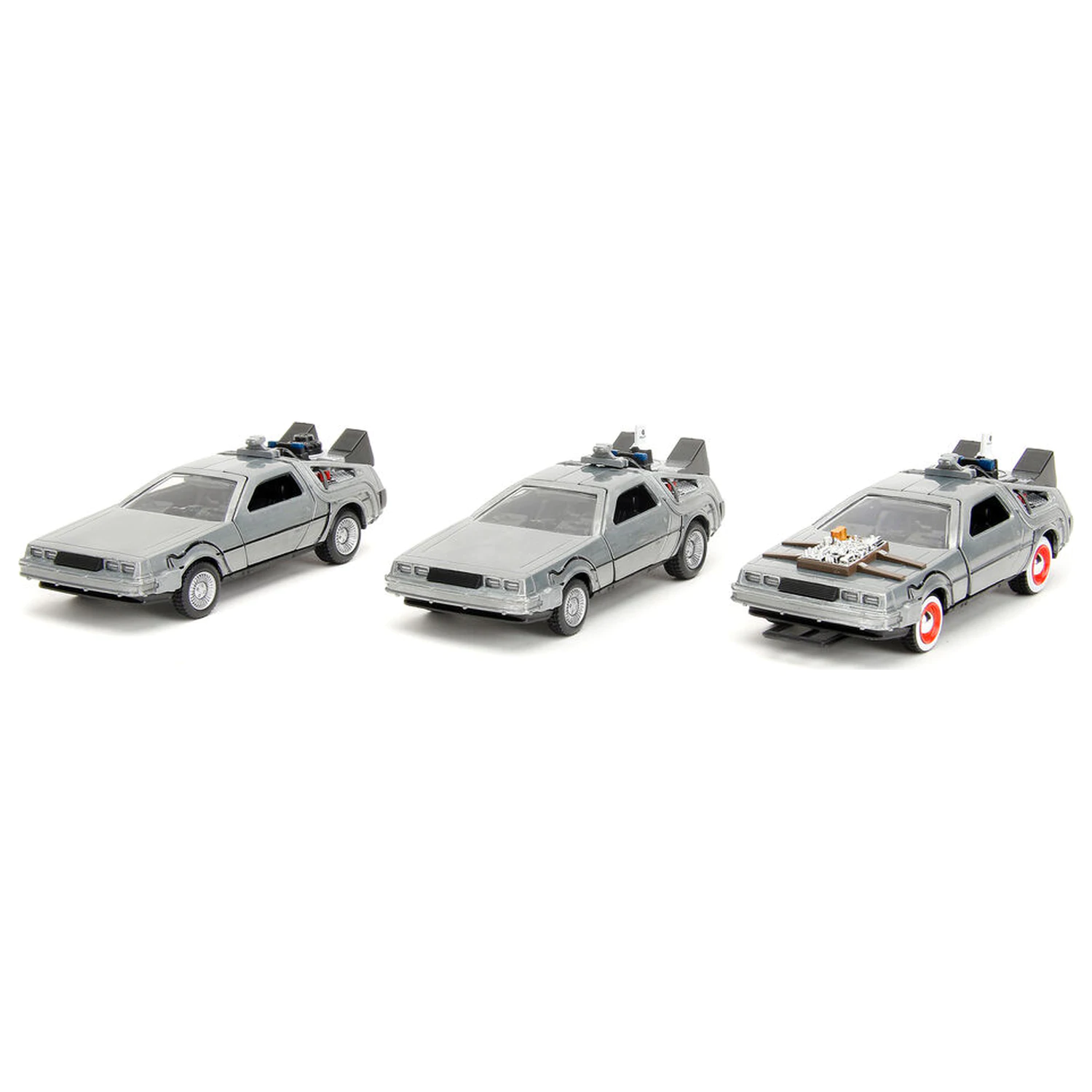 Back to the Future 40th Anniversary Time Machine pachet de 3 set DeLorean poza produsului