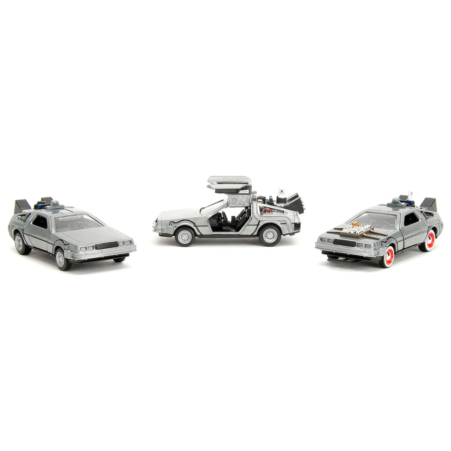 Back to the Future 40th Anniversary Time Machine pachet de 3 set DeLorean poza produsului