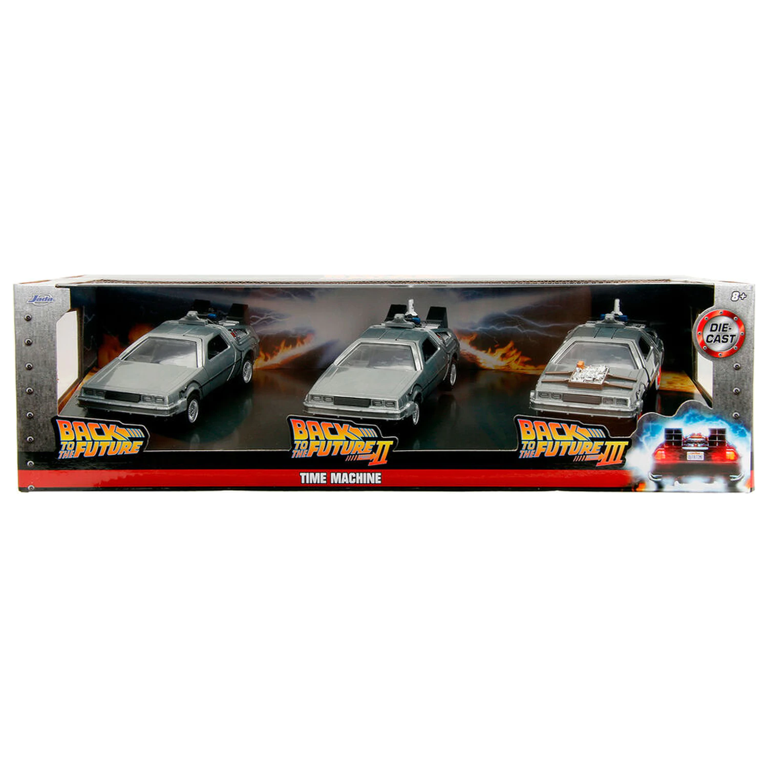 Back to the Future 40th Anniversary Time Machine pachet de 3 set DeLorean poza produsului