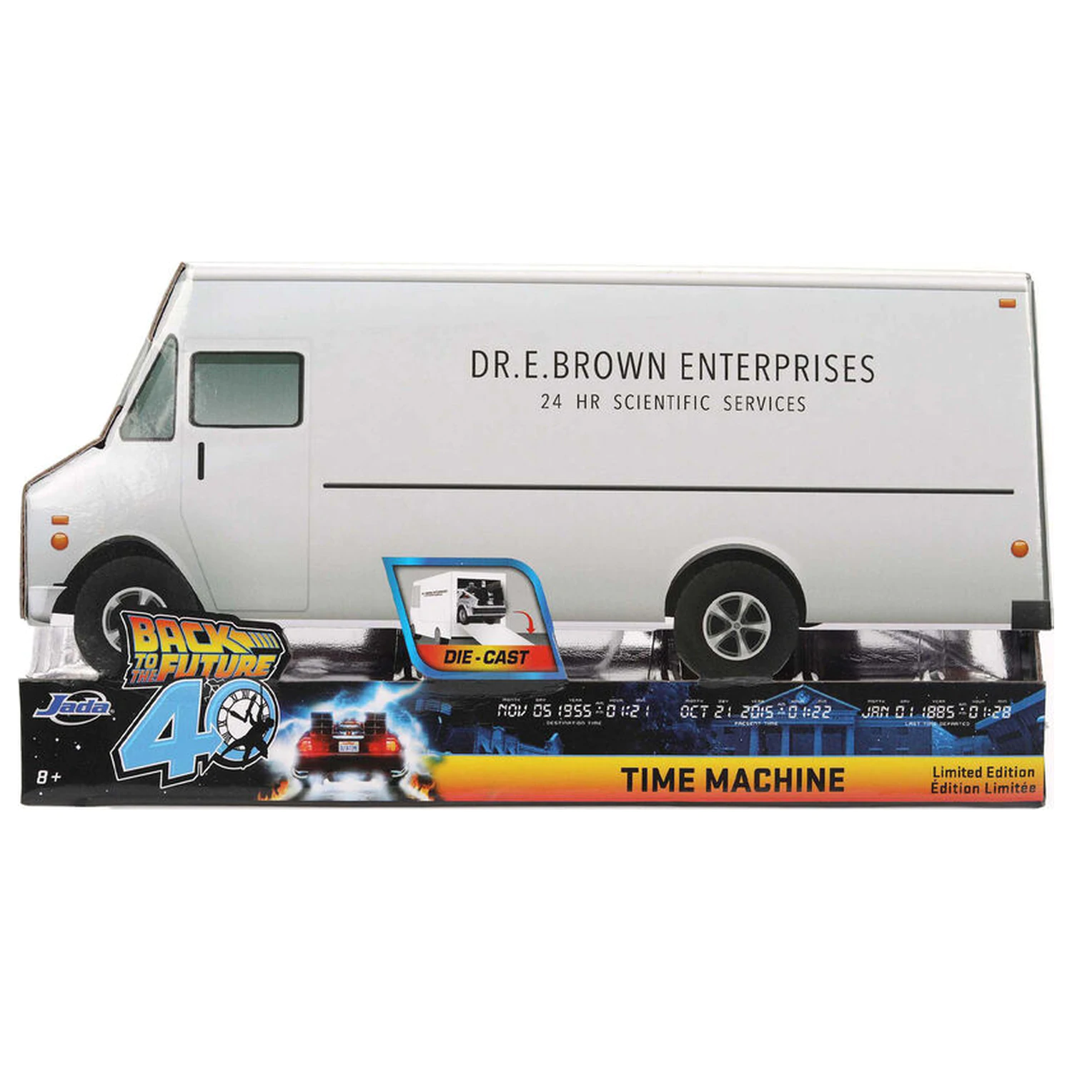 Back to the Future 40th Anniversary Time Machine Ice Effect DeLorean replică poza produsului