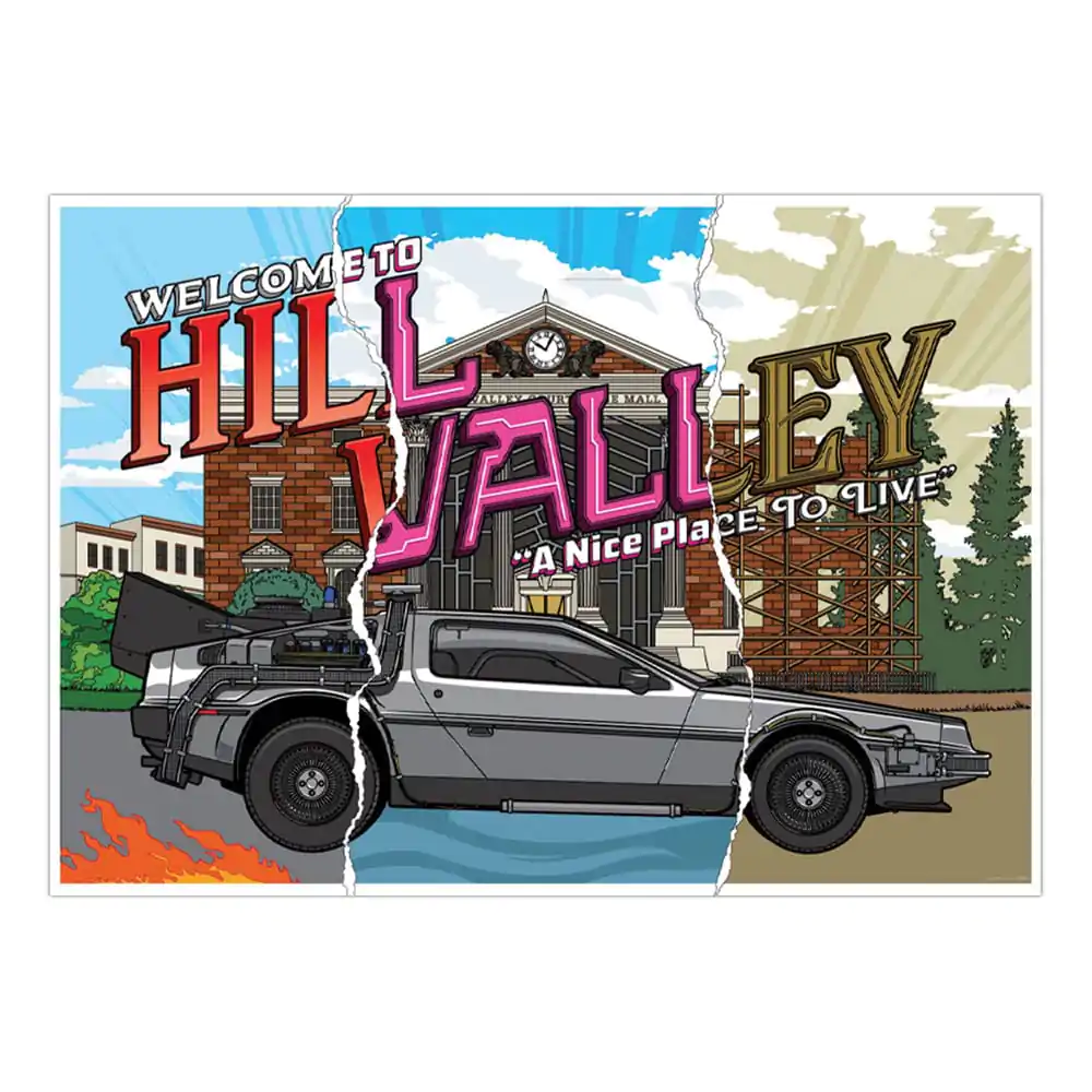 Back To The Future Art Print Hill Valley 40th Anniversary Limited Edition 42 x 30 cm poza produsului