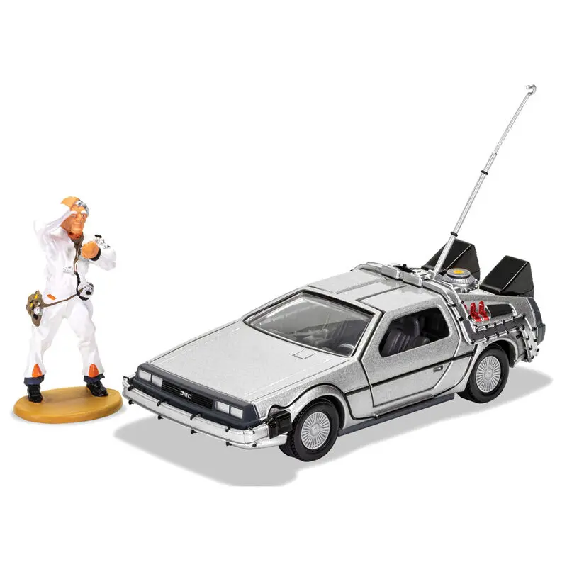 Back to the Future Diecast Model 1/36 DeLorean și figurină Doc Brown poza produsului