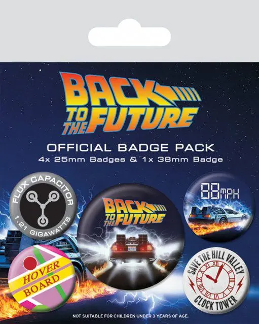 Back to the Future Insigne tip buton 5-Pack DeLorean poza produsului