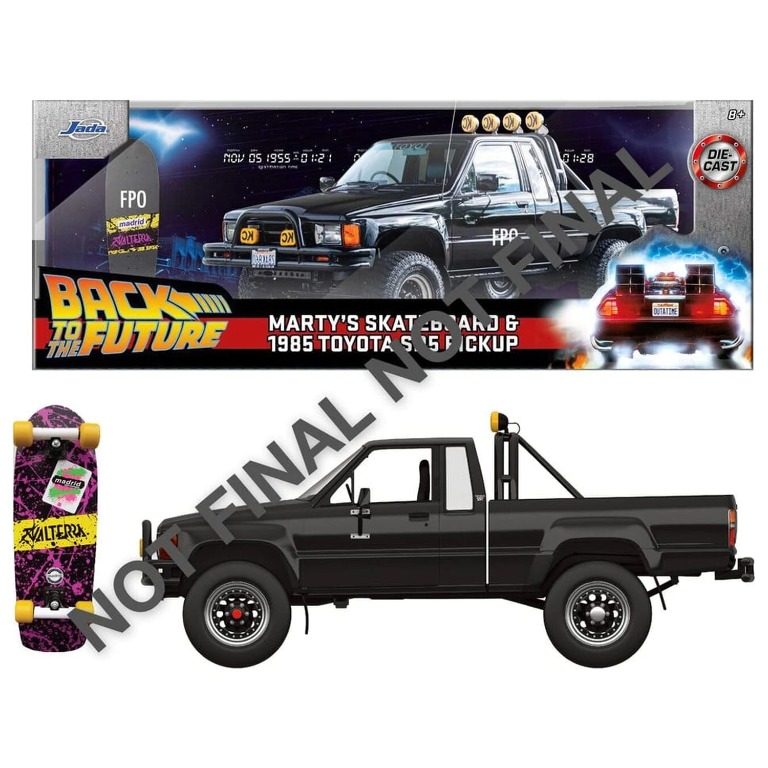Back to the Future Mașină Diecast la scară 1:24 Skateboardul lui Marty Toyota 1985 poza produsului