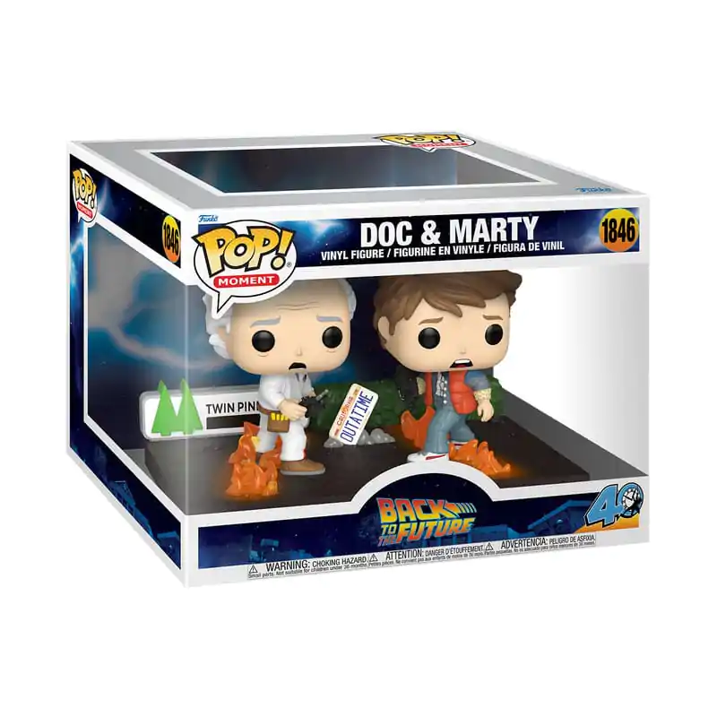 Back to the Future Funko POP Moments Figurine Vinil Doc&Marty 9 cm poza produsului