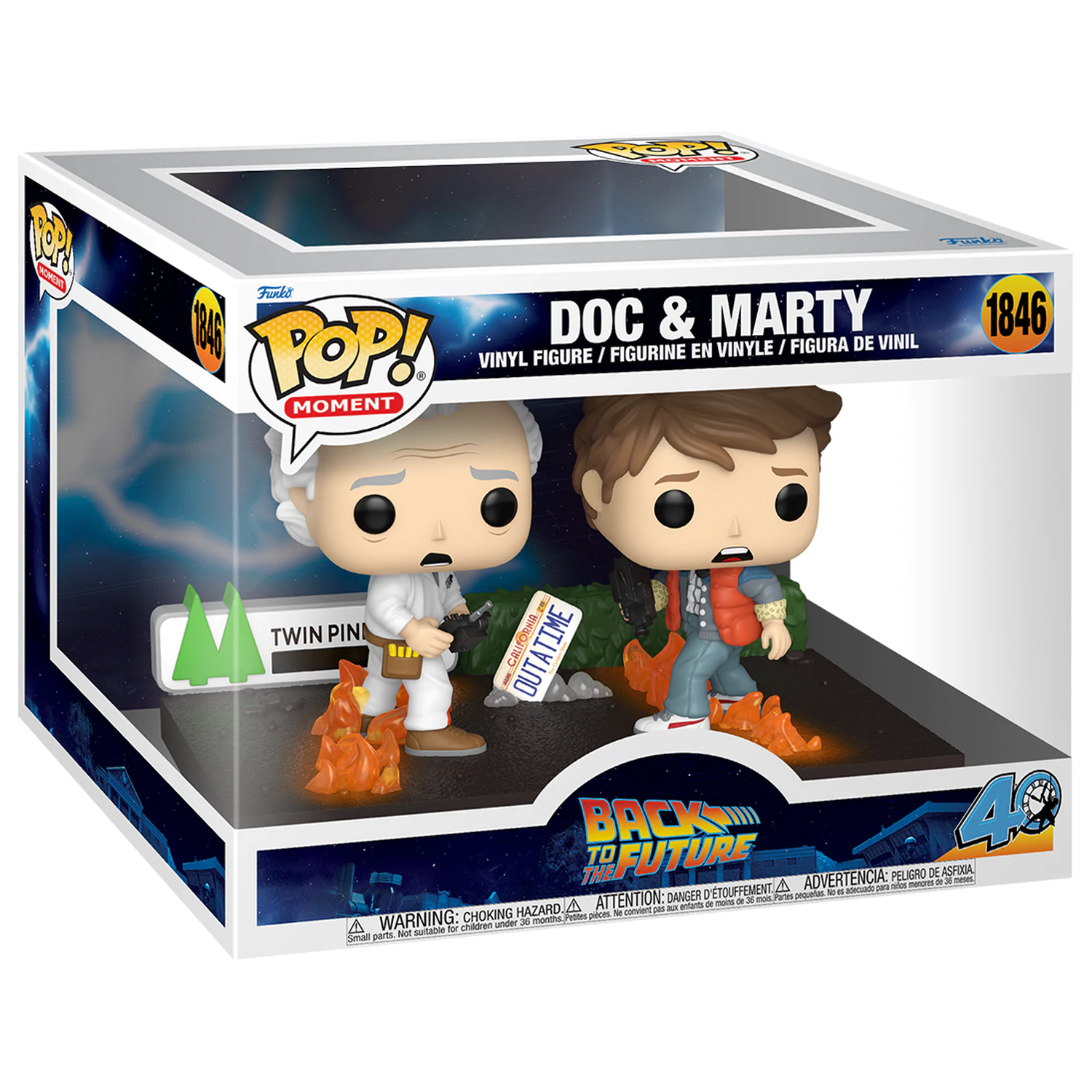 Back to the Future Funko POP Moments Figurine Vinil Doc&Marty 9 cm poza produsului