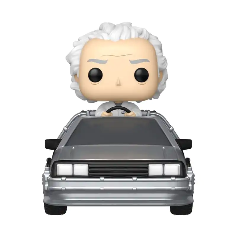Back to the Future Funko POP! Rides Deluxe Figurina Vinyl Doc w/Time Machine 9 cm poza produsului