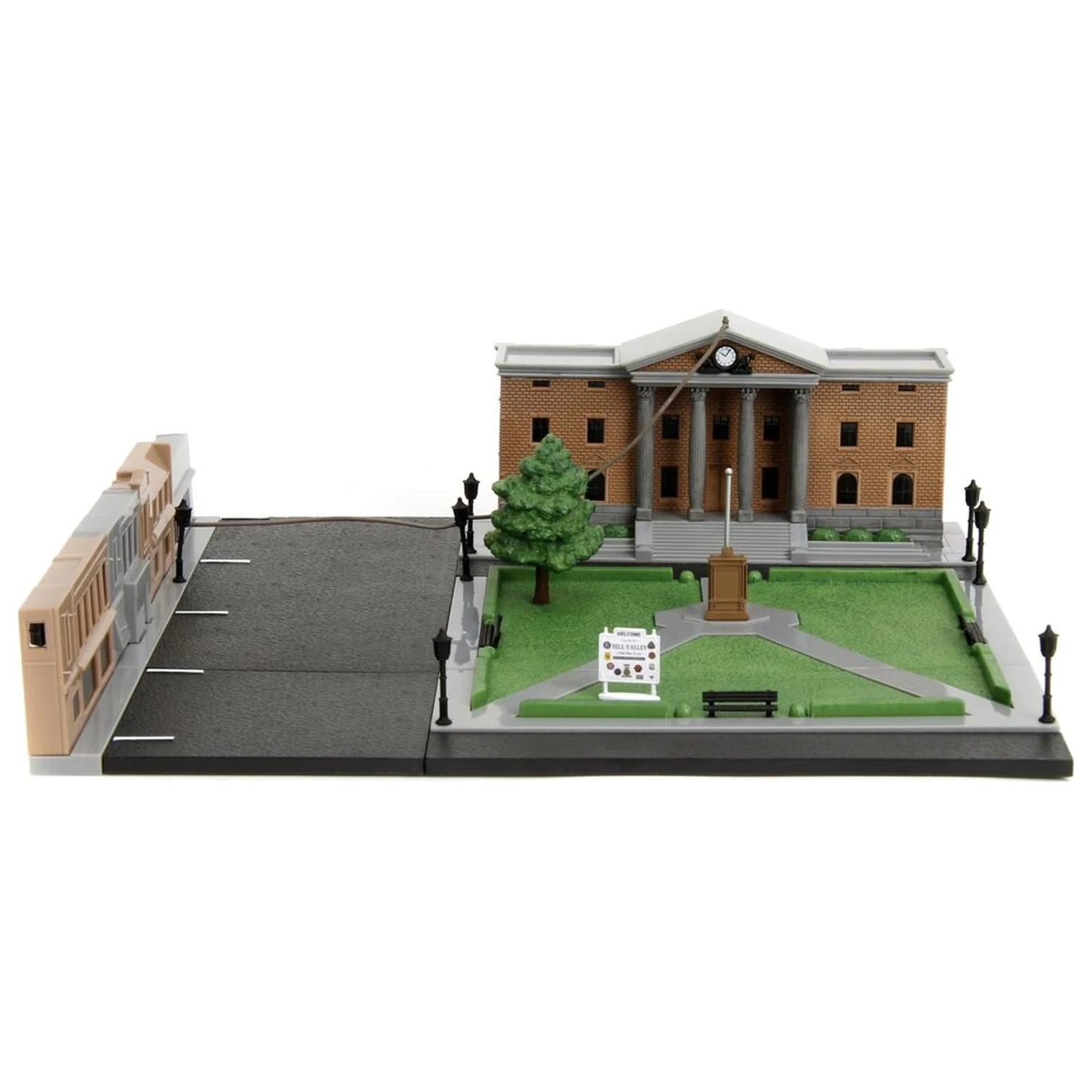 Back To The Future Hill Valley Courthouse Square diorama replica poza produsului