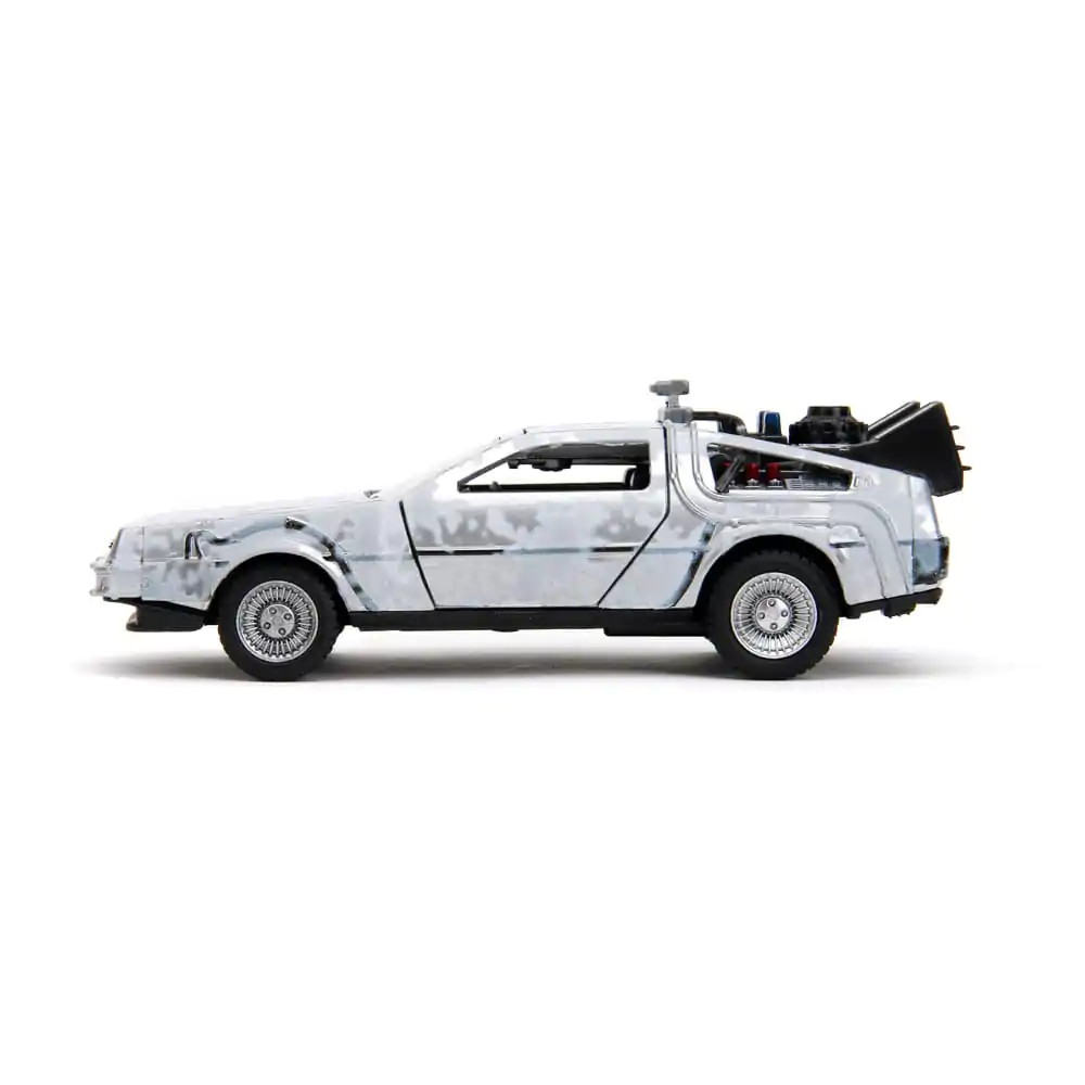 Back to the Future Hollywood Rides Model Diecast 1/32 Mașină a Timpului DeLorean Frost poza produsului