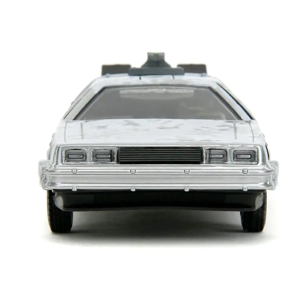 Back to the Future Hollywood Rides Model Diecast 1/32 Mașină a Timpului DeLorean Frost poza produsului