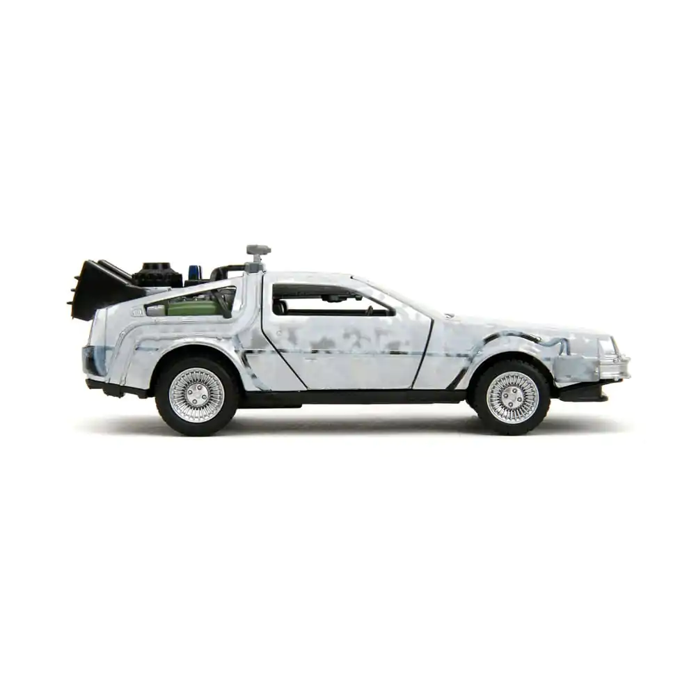 Back to the Future Hollywood Rides Model Diecast 1/32 Mașină a Timpului DeLorean Frost poza produsului