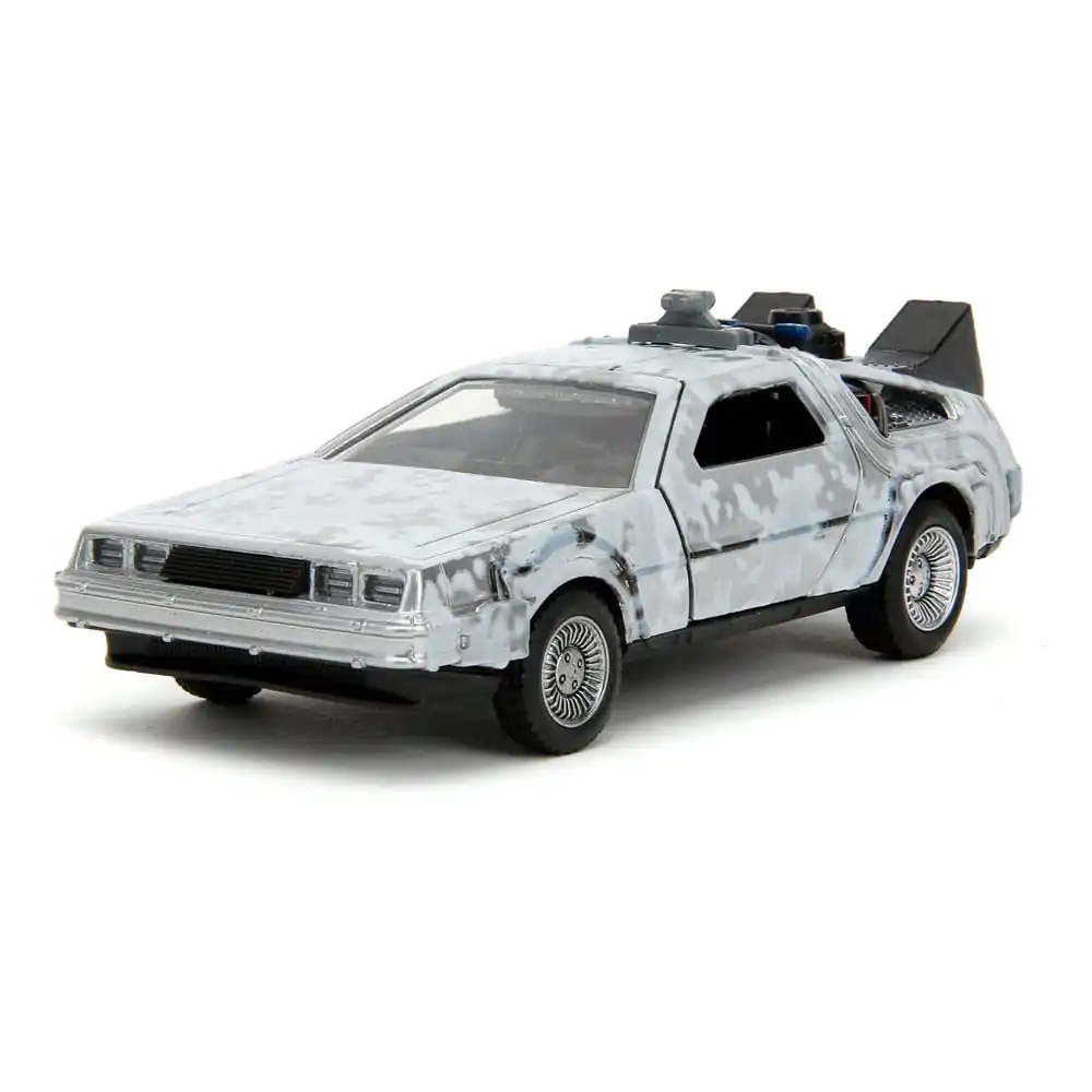 Back to the Future Hollywood Rides Model Diecast 1/32 Mașină a Timpului DeLorean Frost poza produsului