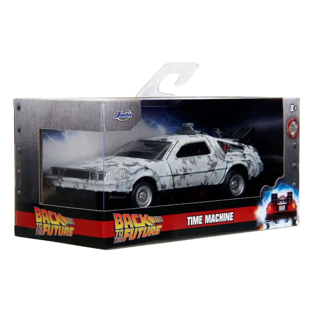 Back to the Future Hollywood Rides Model Diecast 1/32 Mașină a Timpului DeLorean Frost poza produsului