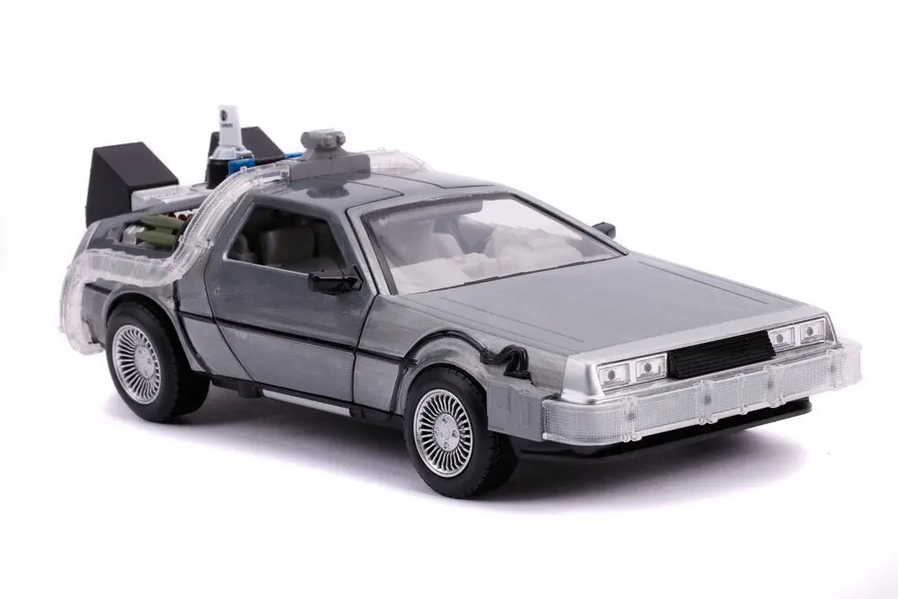 Back to the Future II Hollywood Rides Model Diecast 1/24 Mașină a Timpului DeLorean poza produsului