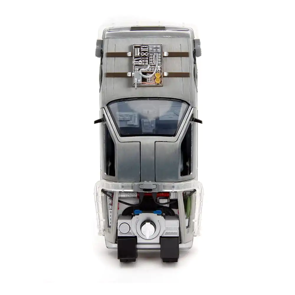 Back to the Future III Hollywood Rides Diecast Model 1/24 DeLorean Mașină a Timpului Roți de Cale Ferată poza produsului