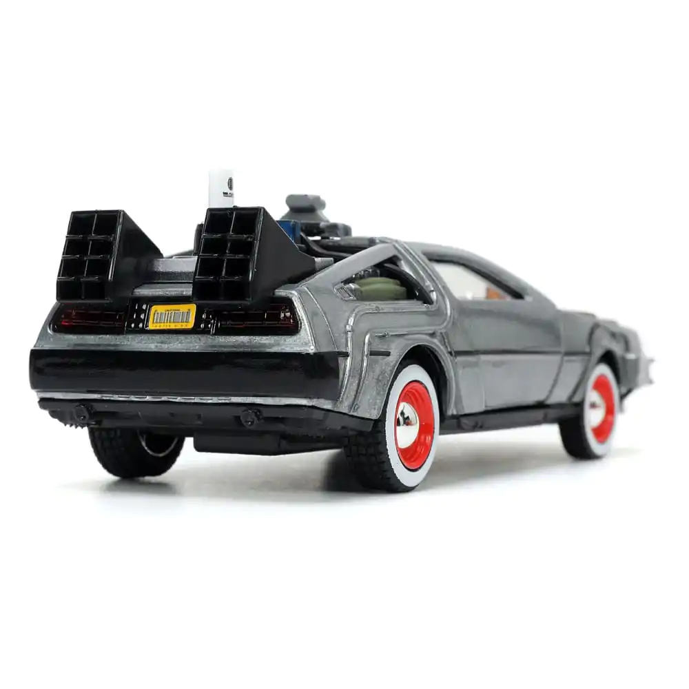 Back to the Future III Hollywood Rides Model Diecast 1/32 Mașină a Timpului DeLorean Rulare Liberă poza produsului