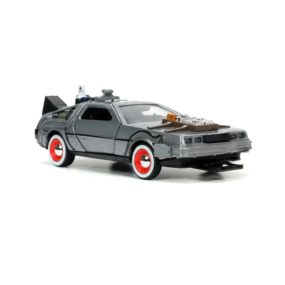 Back to the Future III Hollywood Rides Model Diecast 1/32 Mașină a Timpului DeLorean Rulare Liberă poza produsului