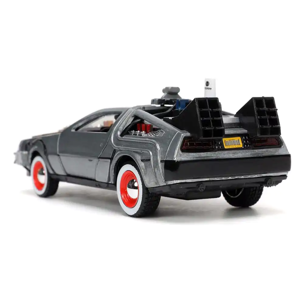 Back to the Future III Hollywood Rides Model Diecast 1/32 Mașină a Timpului DeLorean Rulare Liberă poza produsului