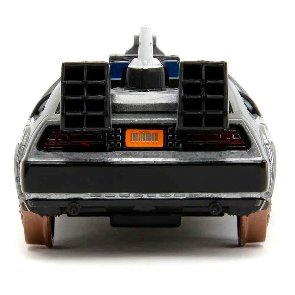 Back to the Future III Hollywood Rides Diecast Model 1/32 DeLorean Time Machine Roți de cale ferată poza produsului