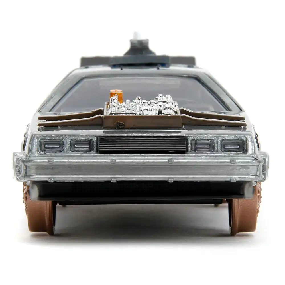 Back to the Future III Hollywood Rides Diecast Model 1/32 DeLorean Time Machine Roți de cale ferată poza produsului