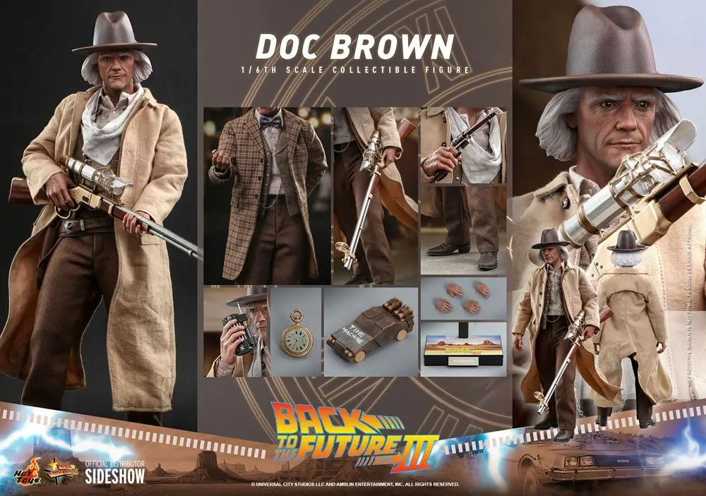 Figurină de acțiune de colecție Movie Masterpiece 1/6 Doc Brown 32 cm poza produsului