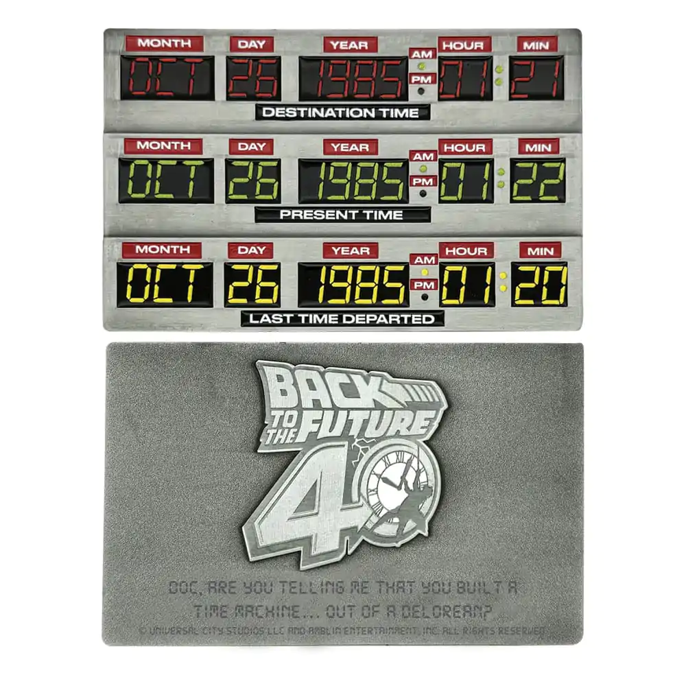 Back To The Future Ingot 40th Anniversary Time Circuits Editie Limitata poza produsului