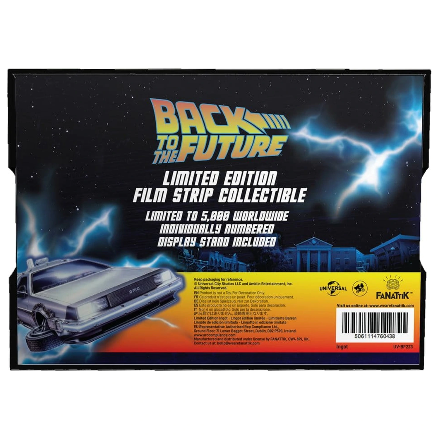 Back to the Future lingou Metal Film Strip Obiect de colecție Ediție Limitată poza produsului