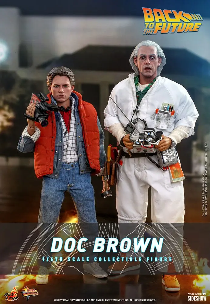 Back To The Future Movie Masterpiece figurină de acțiune 1/6 Doc Brown 30 cm poza produsului