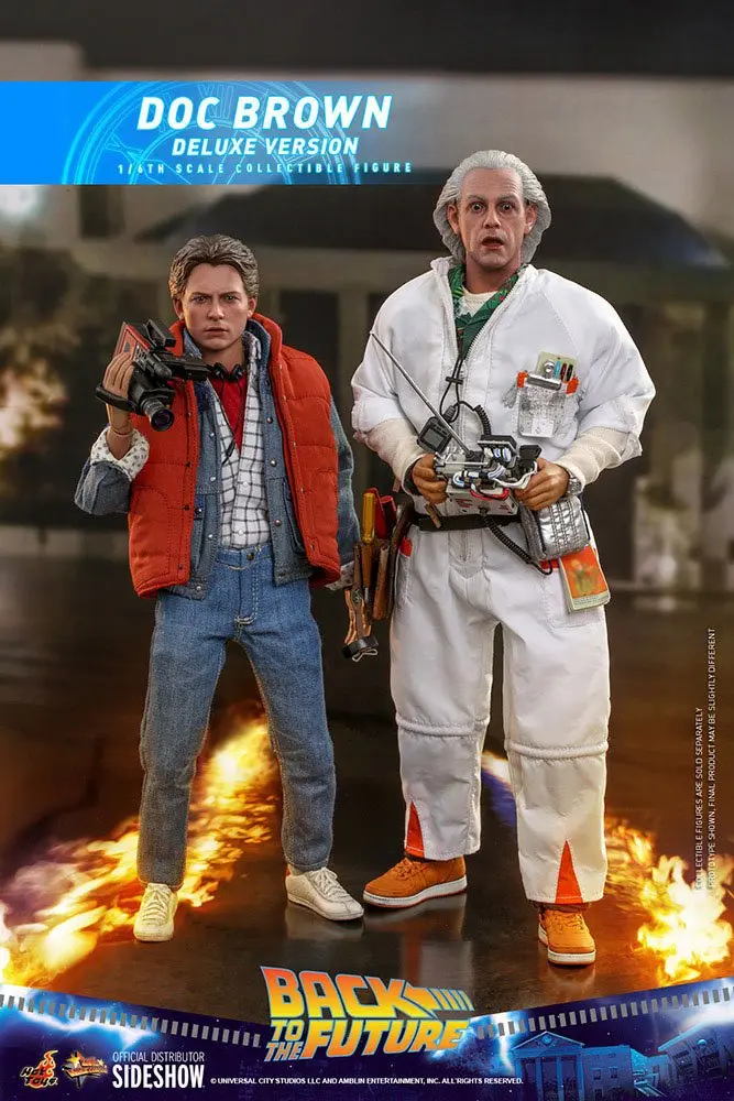 Back To The Future Movie Masterpiece Figurina de actiune 1/6 Doc Brown (Deluxe Version) 30 cm poza produsului