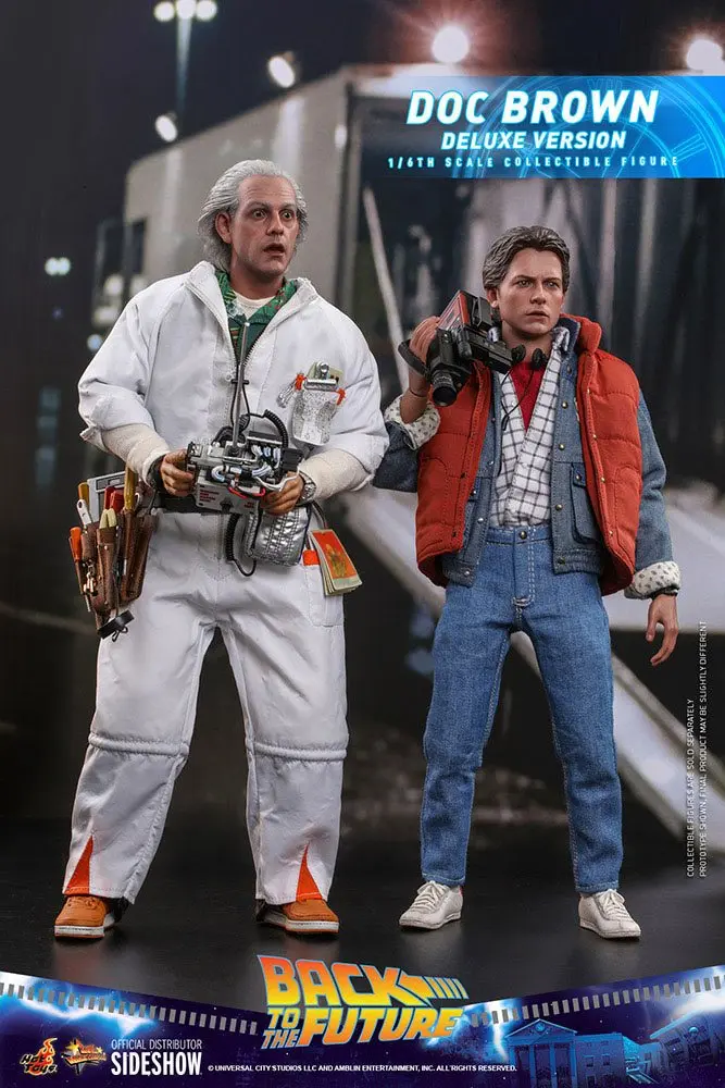 Back To The Future Movie Masterpiece Figurina de actiune 1/6 Doc Brown (Deluxe Version) 30 cm poza produsului