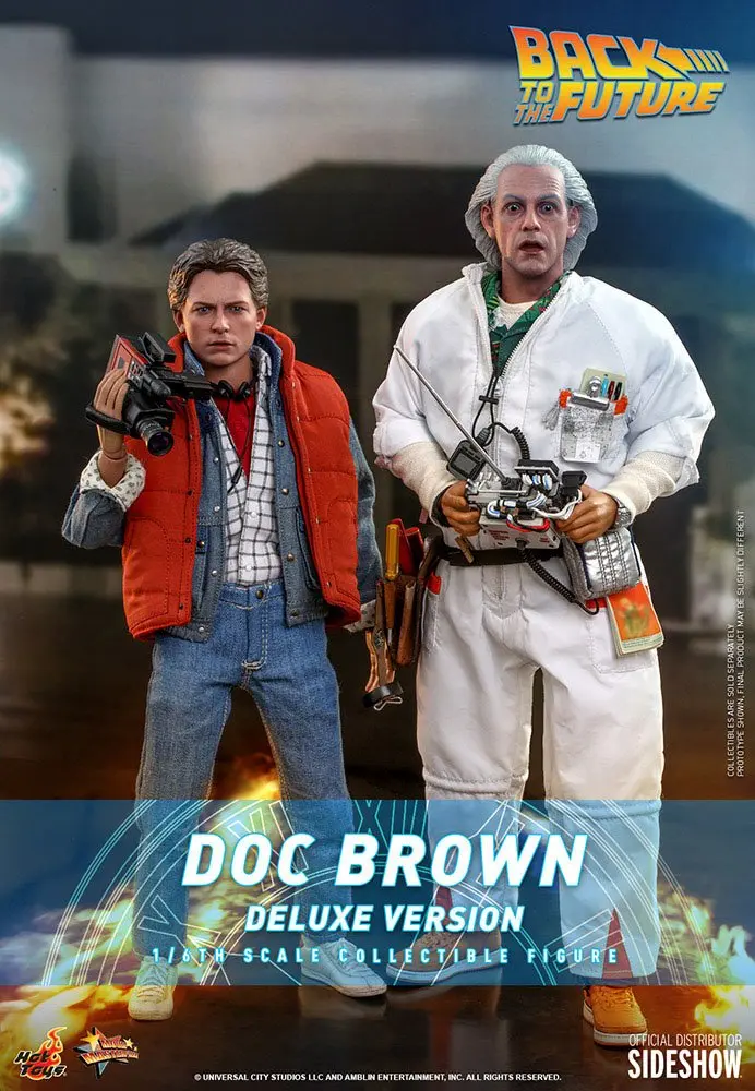 Back To The Future Movie Masterpiece Figurina de actiune 1/6 Doc Brown (Deluxe Version) 30 cm poza produsului
