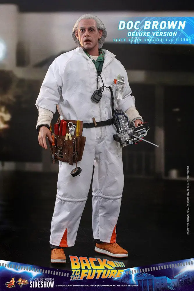 Back To The Future Movie Masterpiece Figurina de actiune 1/6 Doc Brown (Deluxe Version) 30 cm poza produsului
