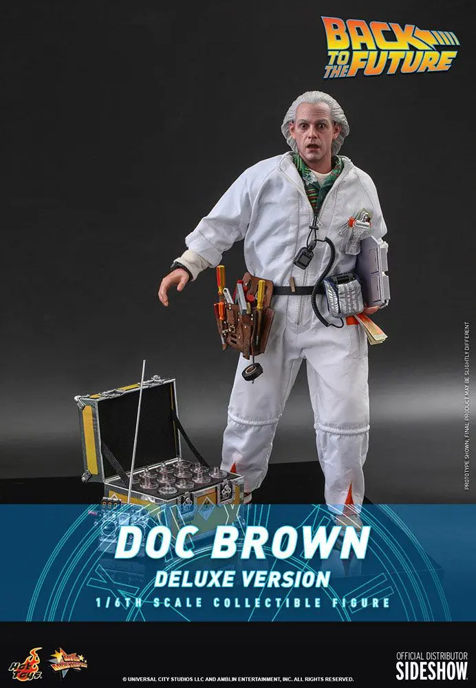 Back To The Future Movie Masterpiece Figurina de actiune 1/6 Doc Brown (Deluxe Version) 30 cm poza produsului