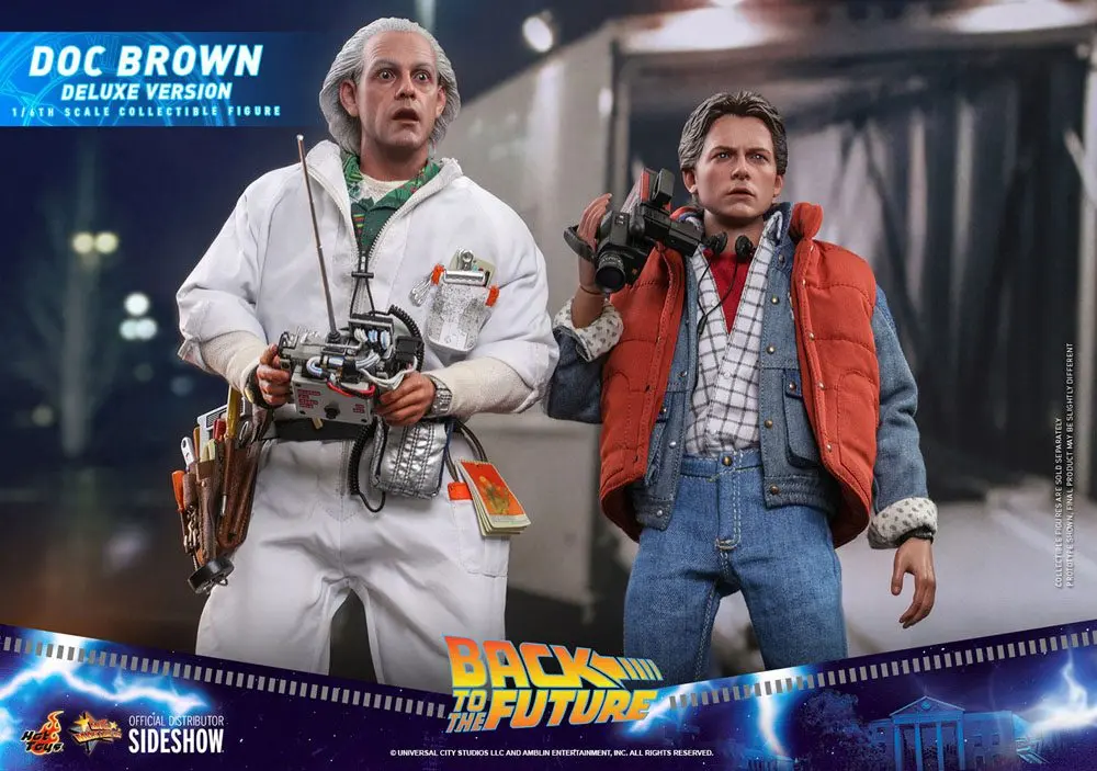 Back To The Future Movie Masterpiece Figurina de actiune 1/6 Doc Brown (Deluxe Version) 30 cm poza produsului