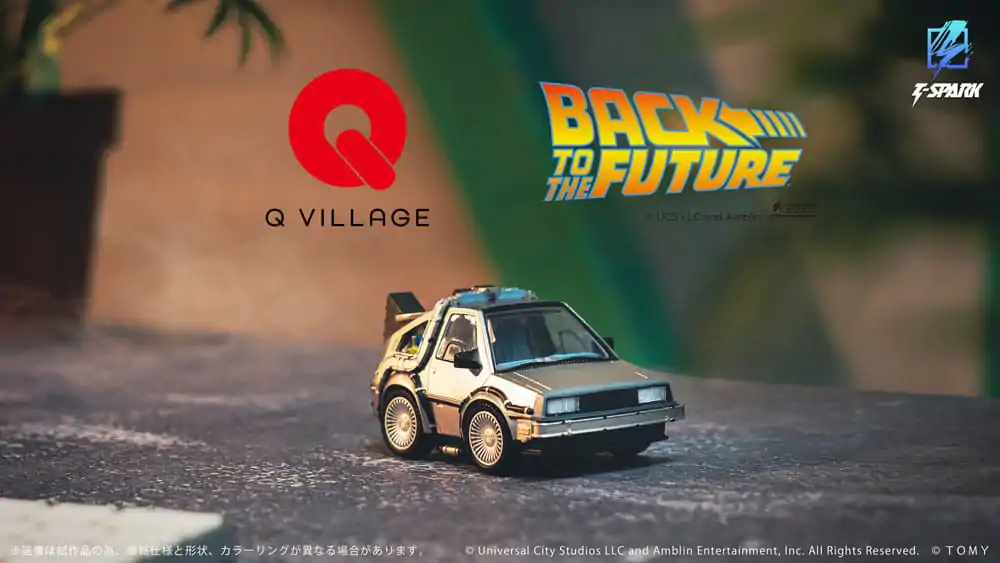 Back to the Future Q-Village Vehicul cu mini-figurine Time Machine 9 cm poza produsului