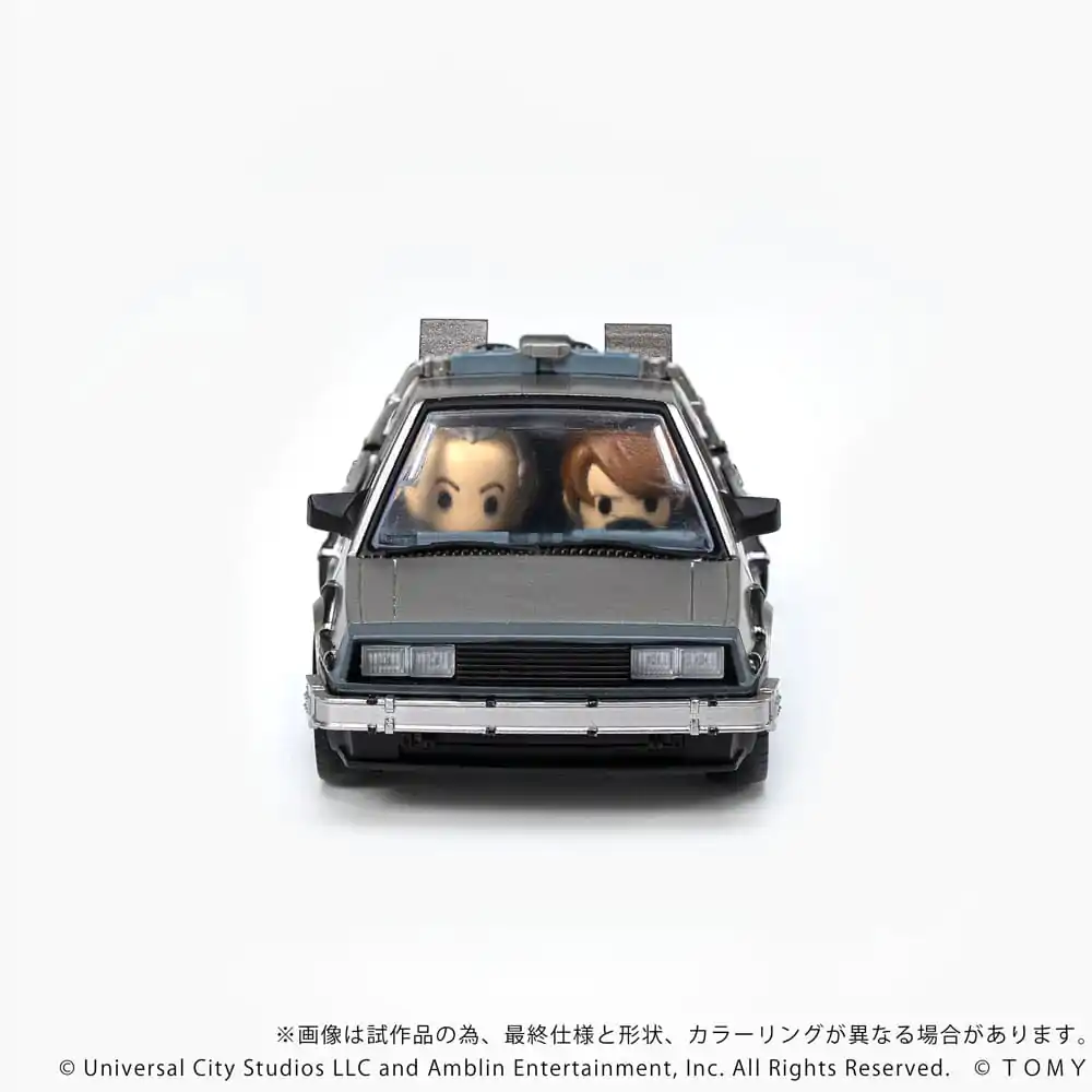 Back to the Future Q-Village Vehicul cu mini-figurine Time Machine 9 cm poza produsului