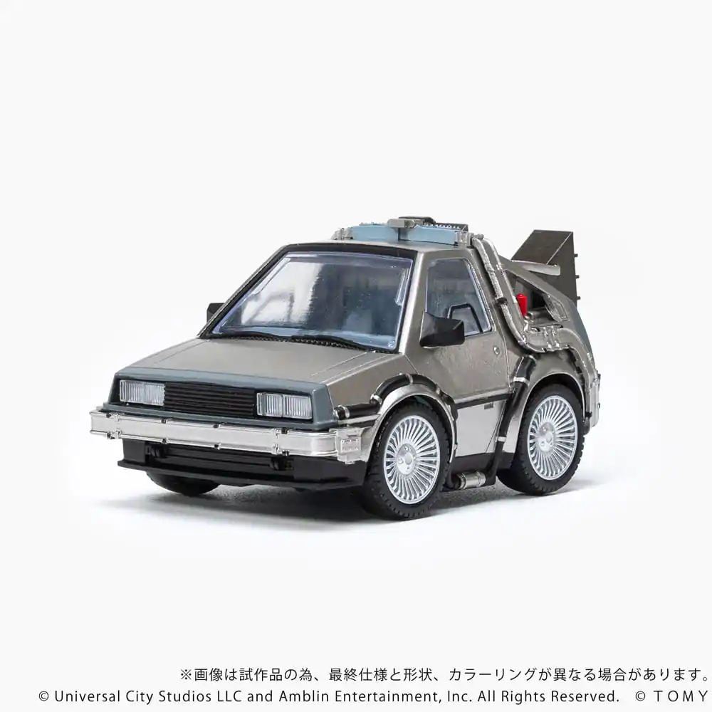 Back to the Future Q-Village Vehicule with mini-figurine Time Machine Deluxe Set 9 cm poza produsului